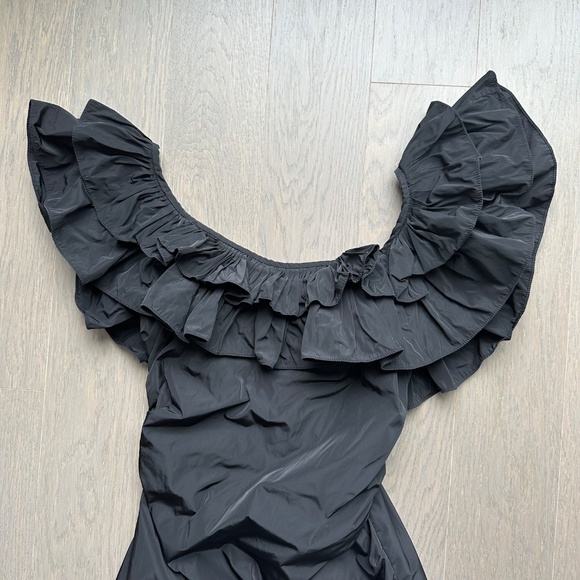 Alexis Benicia One Shoulder Ruffle Ruffled Mini Dress Black - Small - Picture 6 of 9